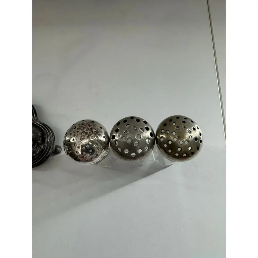 Vintage Wallace Bros Co Silver Plated Three Piece  Salt Pepper Shakers Set